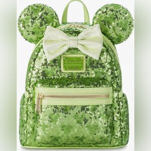 Disney Parks Loungefly Tinker Bell Sequin Backpack